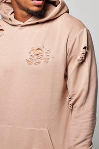 Nouvelle Arrivée Sweat à Capuche Personnalisé Effet Vieilli Best-seller en Molleton Français Pull à Capuche Homme Hiver Oversize Écologique Broderie 3D - Product Image 3