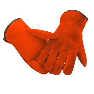 Premium Heavy-Duty Cowhide Split & Grain Leather <b>Driver</b> Work <b>Gloves</b> Anti-Slip Breathable Flexible Adjustable Wristlet Soft - Product Image 6