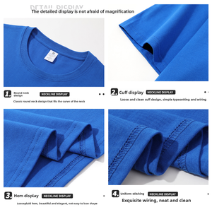 T-shirt pour homme de qualité supérieure en 100 % coton, coupe ample à épaules tombantes, manches courtes et col rond - Product Image 5