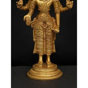 รูปปั้นทองเหลือง tipupati balaji ขนาด7นิ้วทำด้วยมือ - Product Image 4