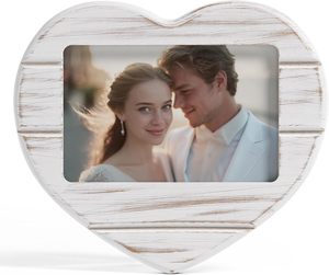 Photo <b>Frame</b> Antique White Wood Decorative <b>Frame</b> for <b>Wall</b> or Table Wedding Christmas Birthday Gift for - Product Image 5