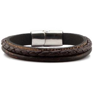 Vente chaude Vintage Enfants Tressé À La Main En Cuir Manchette Bracelet Couleur Unique et Design avec Serrure Motif Bijoux De Mode - Product Image 2