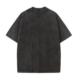 เสื้อยืด IBEX Custom ผ้าฝ้าย 100% ทรงโอเวอร์ไซส์ คอโอ ไหล่ตก สไตล์วินเทจ สตรีทแวร์ ล้างสีแบบแอซิดวอช เนื้อผ้าหนา - Product Image 2