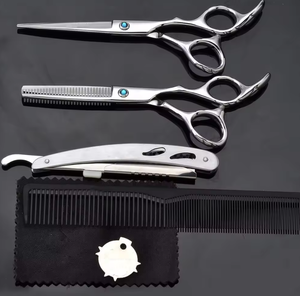Tijeras de Peluquería Profesionales de Acero Inoxidable con Cuchilla Afilada para Adelgazar el Cabello, Kit de Herramientas de Salón en Venta - Product Image 3