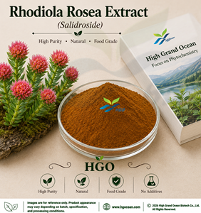 HGO Factory Direct Supply Extrait naturel pur de Rhodiola Rosea (qualité alimentaire) Spécification Salidroside 90% (extrait standardisé) - Product Image 1