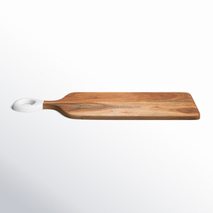 Planche à découper en résine ondulée Nouveau style Planche à découper en bois d'acacia épissé Planche à fromage en bois pour pain aux fruits BY FWE - Product Image 6