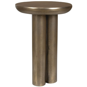 Traditional Brass <b>Side</b> <b>Table</b> <b>Round</b> Top Antique Finish Metal Frame Living Room Furniture Decorative Coffee <b>Table</b> - Product Image 5