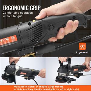 Lucidatrice a umido da 800W, smerigliatrice per cemento da 4 pollici con 6 velocità variabili e 7 kit di lucidatura per il restauro di marmo e granito - Product Image 6