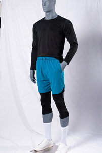 Nouveaux shorts de sport islamiques Awrah pour hommes de haute qualité, longueur genou, respirants, pour l'entraînement et la gym - Product Image 2