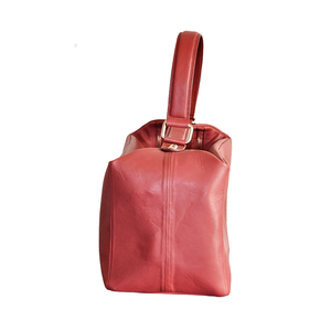 Royaa High Quality Genuine Leather Women's Evening Bucket <b>Bag</b> ZIP Handle 1-1.9L Capacity Polyester Lining Elegant <b>Wedding</b> - Product Image 3