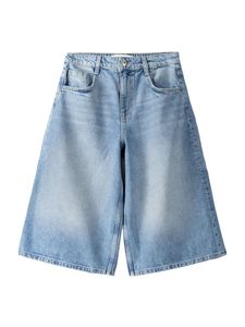 Shorts de Mezclilla para Hombre, Corte Holgado, Cintura Media, Pierna Ancha, Estilo Casual, Bermuda, para Verano - Product Image 1