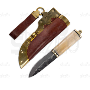 Cuchillo Puukko Hecho a Mano Personalizado |   Cuchillo de Supervivencia Nórdico de Hoja Fija de Acero con Alto Contenido de Carbono |   Cuchillo de Caza y Camping con Funda de Cuero - Product Image 2