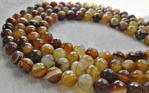 ลูกปัดหินอาเกตทรงกลมลายเส้นเต็มเม็ด หินธรรมชาติ สำหรับทำสร้อยข้อมือ DIY เครื่องประดับ - Product Image 6