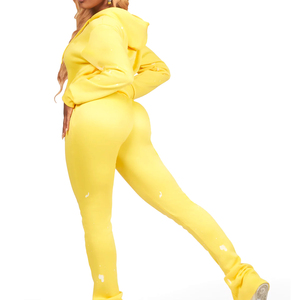 Nuevo Conjunto Deportivo de Dos Piezas para Mujer, 100% Poliéster, a la Moda, al por Mayor, Impermeable, para Entrenamiento - Product Image 2