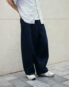 Pantalon long en jean pour homme, style Vietnam, coupe ballon, taille mi-haute, non extensible, formel, respirant, anti-boulochage, avec braguette zippée, pour l'automne - Product Image 4