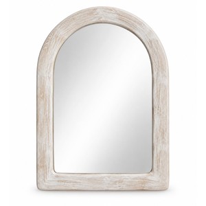 Espejo Arqueado de Madera de Mango Teñida de Blanco Hecho a Mano |   Diseño de Santorini Oia al por Mayor - Product Image 1
