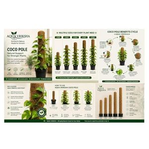 Poste de Coco Natural de 4 Pies (48 Pulgadas) para Plantas Trepadoras - Product Image 3