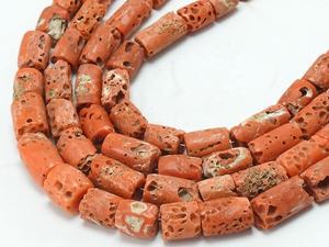 ลูกปัดปะการังสีแดงอิตาลีทรงกระบอก ขนาด 8 นิ้ว ความยาว 7-8 มม. ลูกปัดทรงกลมเรียบ 100% หินธรรมชาติ รับรองโดยบุคคลที่สาม - Product Image 3