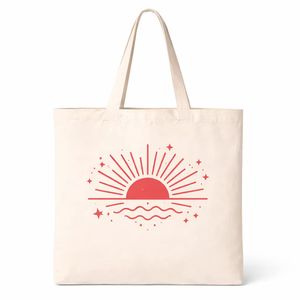 AMANI 300gsm <b>Canvas</b> <b>Tote</b> Bag 14x12 Heavy Duty Cotton Shopping Bag Long Handle Reusable Eco Friendly Washable Custom Print - Product Image 1