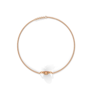 Pulsera de Eslabones Ovalados en Oro Rosa con Halo de Diamantes, Joyería Minimalista para Regalo - Product Image 3
