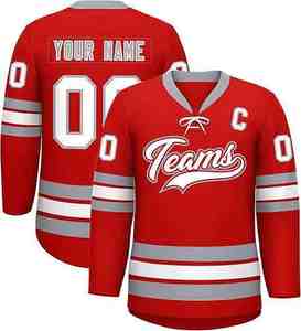 Custom High-quality Ice Hockey Uniform Jersey <b>Socks</b> Set Short Printed Front Sublimation Breathable 100% <b>Polyester</b> Adult Unisex - Product Image 4