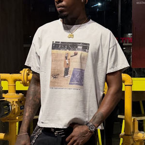 เสื้อยืดโอเวอร์ไซส์ลายกราฟิกวินเทจสไตล์ลำลองสำหรับผู้ชายและผู้หญิง ผ้าฝ้ายทรงหลวมใส่สบายแฟชั่นฤดูร้อน - Product Image 3