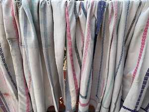 Colcha Kantha Blanca Vintage – Manta de Algodón Cosida a Mano – Cubrecama Boho – Manta Kantha Reversible – Decoración Rústica Minimalista para el Hogar - Product Image 5