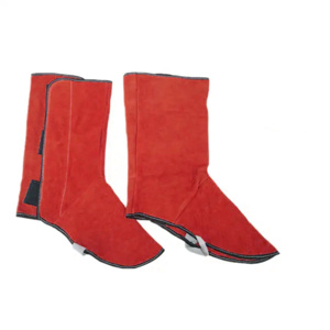Protège-chaussures de soudage premium en cuir de vachette pleine fleur, résistant à la chaleur et à l'abrasion, protège-guêtres de soudage en cuir - Product Image 6