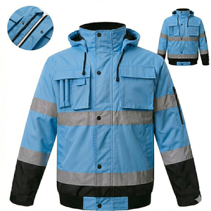 Triple Layers Fire resistant FR Cotton Winter <b>Jacket</b> for Electric station <b>workers</b> - Product Image 1