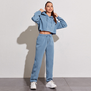 Survêtement décontracté d'hiver pour femme, personnalisé, en gros, de haute qualité, 100 % coton, avec doublure polaire respirante - Product Image 4
