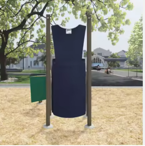 Vestido de Tirantes Liso con Cuello Redondo para Niñas de Secundaria, Estilo Pinafore Plisado, Viscosa/Poliéster, con Logotipo Personalizado de Fábrica - Product Image 1