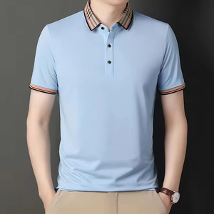 Polo pour homme 100 % coton de haute qualité, respirant, grande taille, motif uni, technique, décontracté, vente en gros - Product Image 4