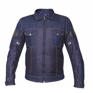 Veste en jean pour homme, style workwear, col rabattu, fermeture éclair, matière en coton respirante, vêtement d'automne - Product Image 1