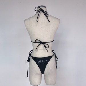 Costume da bagno a due pezzi in cristallo con stampa <span class=keywords><strong>Bikini</strong></span> stile Y2K stile europeo e americano - Product Image 3