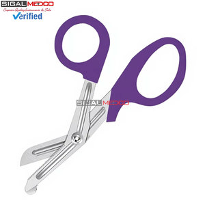 Ciseaux de traumatologie pour infirmières, premiers secours, 5,5 pouces, violet foncé, acier inoxydable allemand, pour bandages médicaux d'urgence, utilisation chirurgicale et EMS - Product Image 3