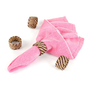 Vente chaude meilleure qualité tissé à la main bambou canne ronds de serviette à la main décoration de Table de mariage à la main pâques papier bois anneaux fêtes - Product Image 4