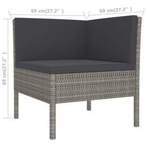 Ensemble de meubles de jardin gris anthracite - Product Image 5
