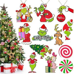 Set di 24 Decorazioni Natalizie in Legno, Palline e Ornamenti per Albero di Natale, Decorazioni per Interni - Product Image 1