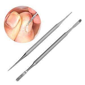 Lime à ongles professionnelle double face en acier inoxydable pour le soin des ongles, outil efficace pour les ongles incarnés et le retrait des cuticules des orteils - Product Image 3