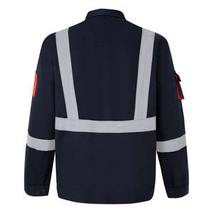 Combinaison de travail réfléchissante pour hommes, veste de sécurité industrielle et pantalon cargo, uniforme de travail de construction, vêtements de protection personnalisés - Product Image 6