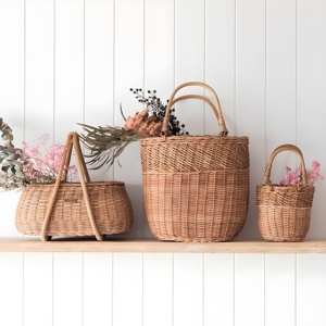 Eco Friendly Rattan Picnic <b>Basket</b> <b>Hamper</b> Natural <b>Wicker</b> Camping <b>Baskets</b> New Collection for Kids and Adults - Product Image 1