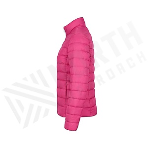 Hooded Quilted Waterproof <b>Bubble</b> Jacket Black Full Sleeve Winter Windproof Cotton Shell Knitted Fabric Polyester Filling Stand - Product Image 3