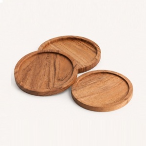 Posavasos Decorativo de Lujo Hecho a Mano en Madera de Acacia Pulida con Logotipo Personalizado para Decoración de Mesa en Hogar, Cafetería o Restaurante - Product Image 5