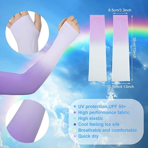 Manchons de compression anti-UV unisexes, couleur unie, rafraîchissants, pour le cyclisme, la pêche et la protection en extérieur - Product Image 5