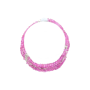 Romantic Solid Pink <b>Beaded</b> <b>Bracelet</b> For Women's Crystal Rhinestone Jewelry Gift Fashion Stackable Bangle - Product Image 1