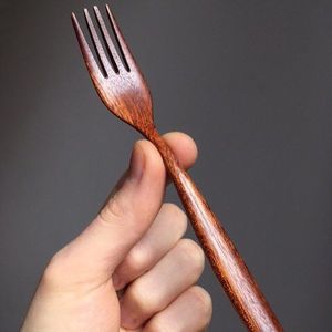 Fourchettes à salade pour dîner de mariage polonaises faites à la main, logo personnalisé, 100% bois d'acacia naturel de qualité supérieure, ensemble de fourchettes, nouveau style - Product Image 1
