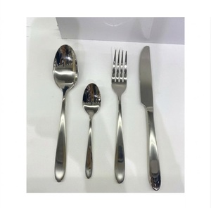 Ensemble de couverts en acier inoxydable au design moderne, finition miroir, pour la maison, l'hôtel et les restaurants. - Product Image 1