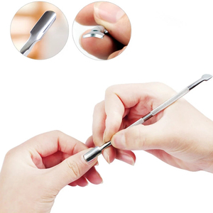 Pousse-cuticules professionnel en acier inoxydable pour manucure et pédicure, nettoyeur d'ongles, outil de soin des ongles pour la beauté - Product Image 6