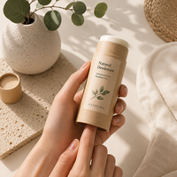 Conteneur de déodorant en papier kraft personnalisé de 30 ml pour déodorant à marque privée, finition dorée