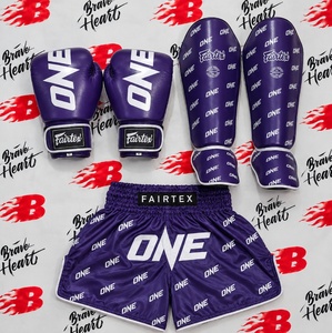 ชุดฝึกซ้อม Fairtex ถุงมือหนังแท้ราคาประหยัด กางเกงมวยไทยสีฟ้า ชุดชกมวยคุณภาพพรีเมียม ป้องกันอย่างดี - Product Image 4